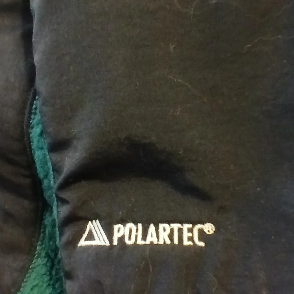 L.L. Bean Men's windproof fleece jacket, Green /Black POLARTEC Full Zip LG-REG